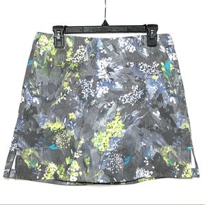 Lady Hagen Golf Skort Floral Print Grey Tornado